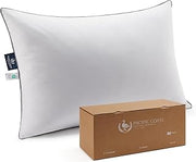 Pacific Coast Bed Pillow, Luxury Hotel Goose Feather and Down Pillow for Sleeping with 100% Cotton Shell, Medium-Firm, Standard Size