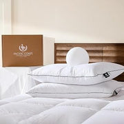 Pacific Coast Premium Goose Feather & Down Bed Pillows King Size 2-Pack, Hotel Quality Collection, Medium-Firm Pillow for Side & Back Sleepers