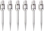 6 Pieces Professional Replaceable Steel Tip 2BA Thread Darts Needle Accessory Steel Tips Points Silver Golden Darts