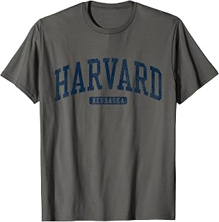 Harvard Nebraska NE College University Style Blue T-Shirt