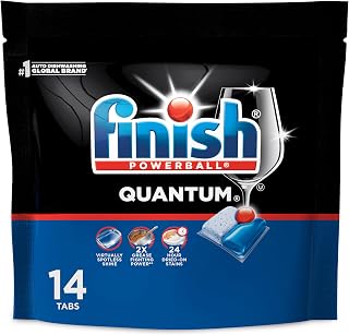 Finish Quantum Dishwasher Pods, Dish Detergent, Fresh Scent, 14ct