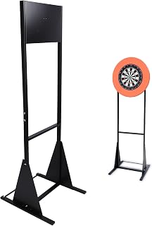 Dartboard Stand - Portable Dart Board Mount - Freestanding Dart Holder Steel Rack - 24.4in W x 68.11in H - Easy Assembly