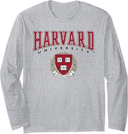 Harvard University Veritas Red Crest Long Sleeve T-Shirt