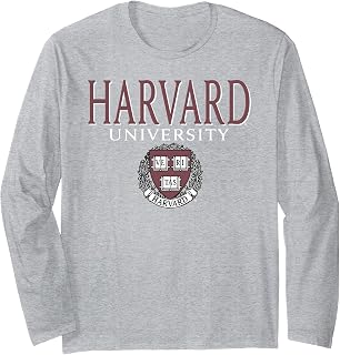 Harvard University Faded Veritas Crest Long Sleeve T-Shirt