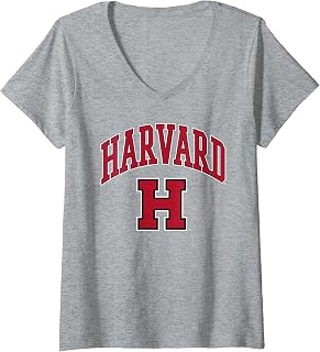 Womens Harvard University Varsity Sports Logo V-Neck T-Shirt