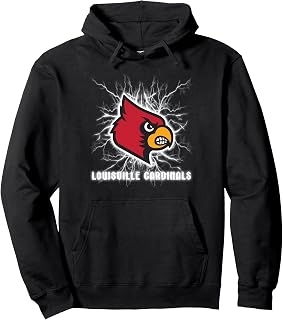 Louisville Cardinals 90's Lightning Officially Licensed Pullover Hoodie