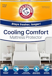 Arm & Hammer Cooling Comfort Fitted Mattress Protector, Twin