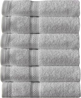 Arm & Hammer Performance Towel Washcloth Set, 6 Piece, Light Grey