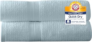 Arm & Hammer Quick Dry Hand Towels, 2 Piece, Light Blue