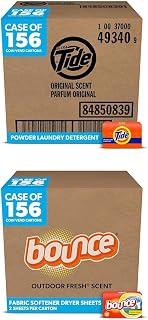 Bundle of P&G Professional Tide & Bounce (Pack of 312) Coin Vend Cartons