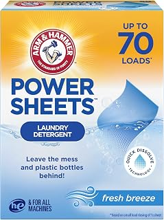 Arm & Hammer Power Sheets Laundry Detergent, Fresh Breeze, 35 Count
