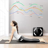 Bathroom Scale Digital Weight,Smart Weighing Body Scale,Electronic Bathroom Intelligent Body Fat Electronic Weight Scale Home Adult Human Body Fat Measurement Accurate Female Compact (Color : (Black)