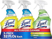 Lysol All Purpose Cleaner Spray, Lemon + Bleach, 32oz, 3 Pack