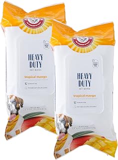 Arm & Hammer Heavy Duty Multipurpose Dog Wipes, Mango Scent, Twin Pack