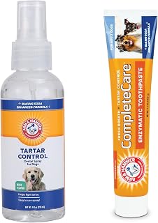 Arm & Hammer Dental Care Bundle for Dogs | Tartar Control Mint Dental Spray (4 oz) & Complete Care Enzymatic Dog Toothpaste (6.2 oz) for Fresh Breath and Clean Teeth