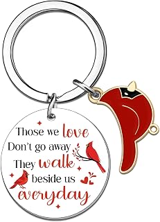 Memorial Gifts for Loss Of Mom Women Cardinal Keychain