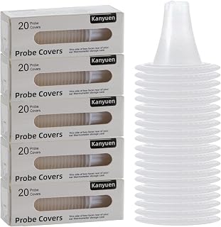 100X Ear Thermometer Probe Covers, Disposable Lens Filters for Braun Thermoscan Themometer, BPA-Free, Refill Covers for Accurate Digital Temperature Readings