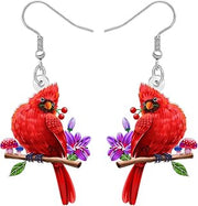 Cute Red Cardinal Earrings Nature Gifts for Bird Lovers