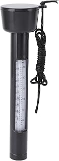 Pool Thermometer, Black Drop Plastic and Kerosene Round Accurate Floating Thermometer for Hot Tubs
