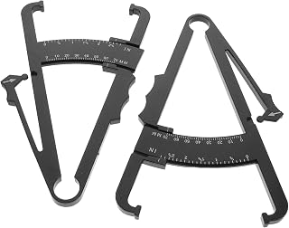 2pcs Fat Caliper Measuring Tool Accurate Skinfold Thickness Tester Dual Scale for Body Composition Analysis User-Friendly Fitness Tracking