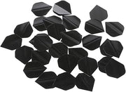 30Pcs PET Dart Tail Wings for Darts, Black Standard Flights