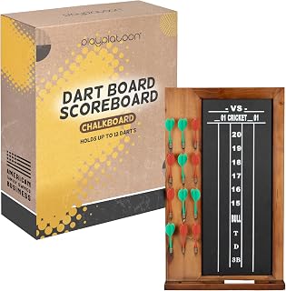 Play Platoon Dart Scoreboard & Darts Holder Wall Mount - Wood Score Board, Professional Darts Accessories, Dart Holder