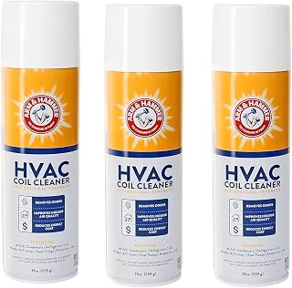 Arm & Hammer Biodegradable HVAC and Air Conditioner Coil Cleaner Foam Aerosol Spray, No Rinse, 19 fl. oz, AHCC-19 by Diversitech (3 Pack)