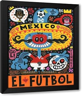 La Mascota del Mundial Custom Framed Art Print Giclee Print or Canvas Options with Various Sizes and Customization by Gutierrez, Jorge R.