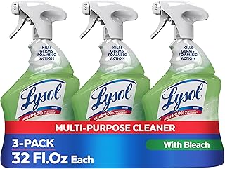 Lysol Multi-Purpose Cleaner Sanitizing and Disinfecting Spray with Bleach,All Purpose Cleaning Spray for Bathrooms and Kitchens,32oz,(Pack of 3)