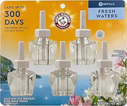 Arm & Hammer Plug in Scented Oil 5 Refills, Fresh Waters, 3.24 Oz