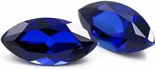 Synthetic Marquise Cut Royal Blue Sapphire Loose Faceted Gemstone Mohs 9