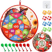 Christmas Thanksgiving Games Santa Claus Double Sided Dart Board for Family