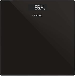 Cecotec Digital Bathroom Scales 30 x 30 cm Precision Surface Compact Design, Accurate Measurements, Max Capacity 180 kg, Automatic On/Off, Non-Slip Base, Battery Operated