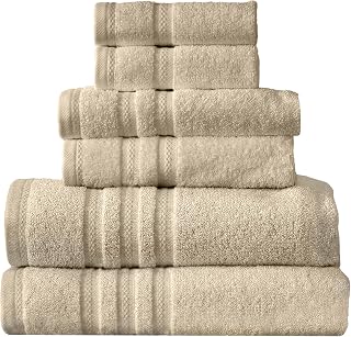 Arm & Hammer Performance Bath Towel Set, 6 Piece, Khaki