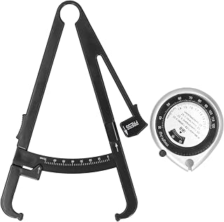 Body Caliper with Design Scale BMI Tape Accurate Skinfold Measurement Tool for Arms Abs Thighs Glutes Composition Fitness