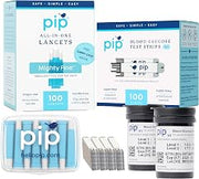Pip Glucose Test Strips & Safety Lancets Refill Bundle - 100 Ct, 30Gx1.0mm