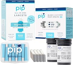 Pip Glucose Test Strips & Safety Lancets Refill Bundle - 100 Ct, 30Gx1.0mm