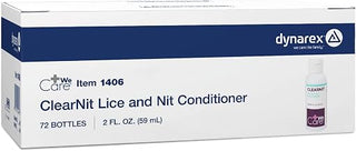 Dynarex WeCare ClearNit Lice and Nit Repellent Conditioner - Preventative Lice Conditioner - Infused with Essential Oils, Gentle Moisturizing for Hair - 2 oz. Bottles, 72 per Case