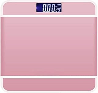 Digital Bathroom Scale,Highly Accurate Body Weight Scale with Lighted LED Display,Round Corner Design (Color : Black) Pink (Pink)