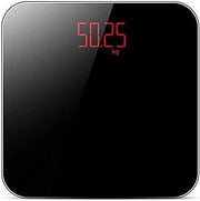 Digital Weight Bathroom Scale, Red Display, Accurate Glass Non-Slip, with USB Charging Cable, Scale