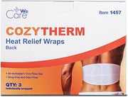 Dynarex CozyTherm Heating Relief Wrap Heating Pad for Back - Odorless, 8-Hour Relief, 3 Individually Sealed Wraps per Box