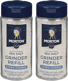 Morton Salt Sea Salt Grinder Refill, 9oz, 2 Pack