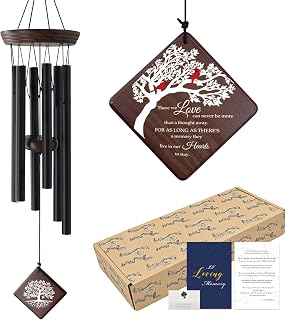 Memorial Wind Chimes for Loss of Loved One, Cardinal Sympathy Gifts