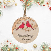 Cardinal Memorial Ornament Wooden Layered Bird Christmas Decor