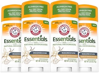 Arm & Hammer Essentials Deodorant, Vanilla Sandalwood, 4-Pack