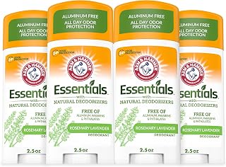 Arm & Hammer Essentials Deodorant, Rosemary Lavender, 2.5 oz, 4-Pack