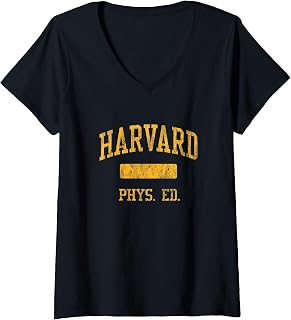Womens Harvard High School HS Harvard IL PHYS Ed V-Neck T-Shirt