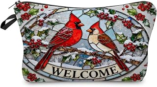 Livel lhood Red Cardinal Small Makeup Zipper Bag