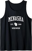 Menasha WI J01 Vintage Athletic Sports Design Tank Top