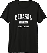 Menasha WI J04 Vintage Athletic Sports Design Premium Tri-Blend T-Shirt